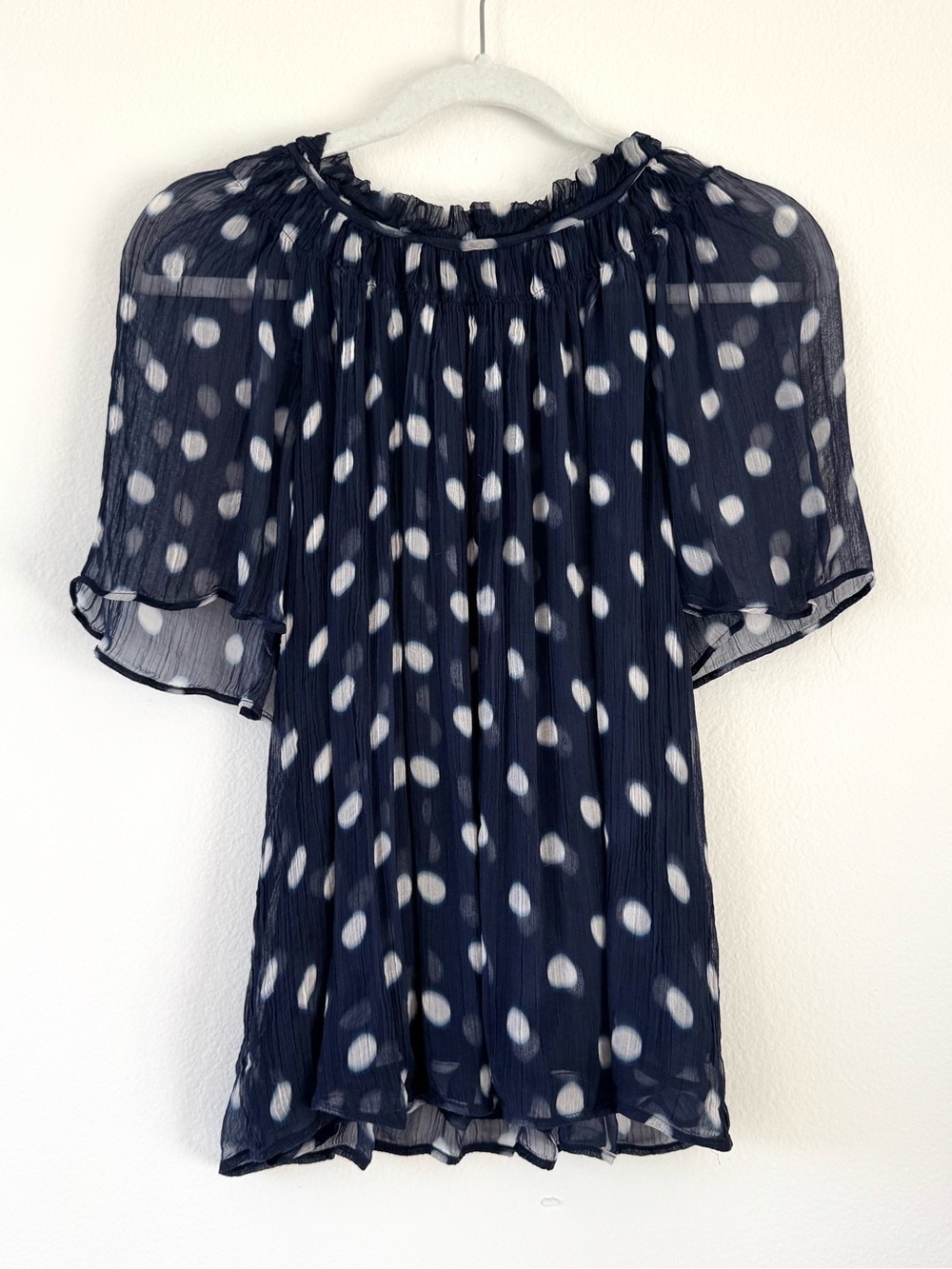 J.Crew Crinkle Chiffon Smocked Top - Picture 2 of 12